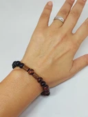 Şahin Gözü & Oniks Taşı 8mm Unisex Tasarım Bileklik Hawaii Model (11152) thumbnail 4