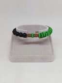 Ahşap Yeşil Renkli & Oniks Taşı 8mm Unisex Tasarım Bileklik Hawaii Model (11121) thumbnail 2