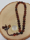 Kehribar Taşı Koyu Renk Tesbih 33'Lük 8mm (23470) thumbnail 5