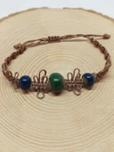 Seramik Boncuklu & Hematit Taşlı Makromeli Bileklik (54436) thumbnail 5