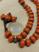 Anadolu Toprağı Serisi 33’Lük Turuncu Renk Seramik Boncuk Tesbih 8-9mm (54290) thumbnail 3