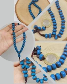 Anadolu Toprağı Serisi 33’Lük Mavi Renk Seramik Boncuk Tesbih 8-9mm (54274) thumbnail 1