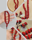 Anadolu Toprağı Serisi 33’Lük Kırmızı Renk Seramik Boncuk Tesbih 8-9mm (54276) thumbnail 1