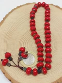 Anadolu Toprağı Serisi 33’Lük Kırmızı Renk Seramik Boncuk Tesbih 8-9mm (54276) thumbnail 6