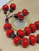 Anadolu Toprağı Serisi 33’Lük Kırmızı Renk Seramik Boncuk Tesbih 8-9mm (54276) thumbnail 3