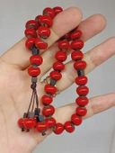 Anadolu Toprağı Serisi 33’Lük Kırmızı Renk Seramik Boncuk Tesbih 8-9mm (54276) thumbnail 5