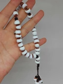 Anadolu Toprağı Serisi 33’Lük Beyaz Renk Seramik Boncuk Tesbih 8-9mm (54280) thumbnail 2