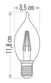 CATA CT 4062 4W Led Flament Ampul 3200K Günışığı E14 Duy - 2
