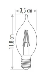CATA CT 4281 4W Rustik Led Ampul 2700K Amber - 5