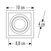 CATA CT 5225 Siyah Satin Spot Kasası - 2