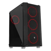FRISBY FC-9405G 650W 80+ 4X120MM DUAL RING RGB FAN USB 3.0 MİDİ TOWER SİYAH KASA - 3