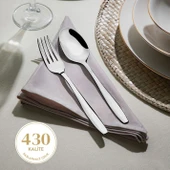 Nehir Sahra Sade 12 Kişilik 72 Parça Çatal Kaşık Bıçak Takımı - 3