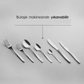 Nehir Sahra Sade 12 Kişilik 72 Parça Çatal Kaşık Bıçak Takımı - 4