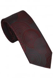 Brianze Geometrik Desen Bordo Mendilli Kravat thumbnail 2