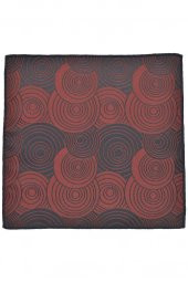 Brianze Geometrik Desen Bordo Mendilli Kravat thumbnail 4