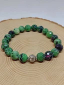 Sirius Serisi Anyolit (Rubizoit- Rubyzoisit) Taşı 10mm Unisex Bileklik (52910) thumbnail 5