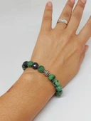 Sirius Serisi Anyolit (Rubizoit- Rubyzoisit) Taşı 10mm Unisex Bileklik (52910) thumbnail 4