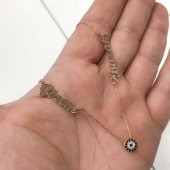 Minik Nazar Boncuk İki İsimli Gümüş Kolye - 3
