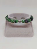 Sirius Serisi Anyolit (Rubizoit- Rubyzoisit) Taşı 10mm Unisex Bileklik (52910) thumbnail 2