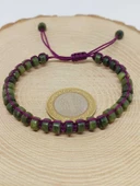 Yeşim Taşı Rondela Kesim Makrome Tasarım Unisex Bileklik (49338) thumbnail 3