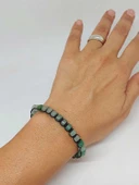 Aventurin Taşı Rondela Kesim Makrome Tasarım Unisex Bileklik (49330) thumbnail 2