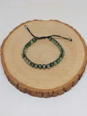 Aventurin Taşı Rondela Kesim Makrome Tasarım Unisex Bileklik (49330) thumbnail 5