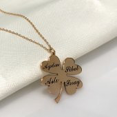 Yonca İsimli Gümüş Rosegold İsim Kolye - 1