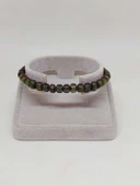 Yeşim Taşı Rondela Kesim Makrome Tasarım Unisex Bileklik (49338) thumbnail 4