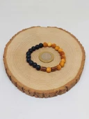 Sandal Ağacı & Oniks Taşı 8mm Unisex Tasarım Bileklik Hawaii Model (5142) thumbnail 3