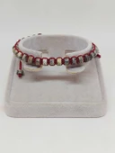 Jasper Taşı Rondela Kesim Makrome Tasarım Unisex Bileklik (49332) thumbnail 4