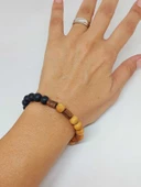 Sandal Ağacı & Oniks Taşı 8mm Unisex Tasarım Bileklik Hawaii Model (5142) thumbnail 2