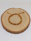 Akik Taşı Rondela Kesim Makrome Tasarım Unisex Bileklik (49352) thumbnail 5