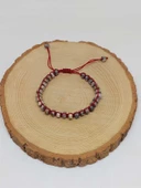 Jasper Taşı Rondela Kesim Makrome Tasarım Unisex Bileklik (49332) thumbnail 5