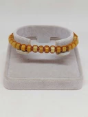 Akik Taşı Rondela Kesim Makrome Tasarım Unisex Bileklik (49352) thumbnail 4