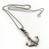 Çapa Çıpa Büyük Boy Tilki Kuyruk Zincir Gümüş Kolye thumbnail 1