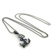 Çapa Çıpa Büyük Boy Tilki Kuyruk Zincir Gümüş Kolye thumbnail 1