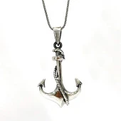 Çapa Çıpa Büyük Boy Tilki Kuyruk Zincir Gümüş Kolye thumbnail 2