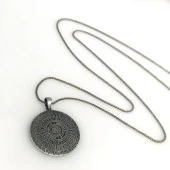 99 Besmele-i Şerif 60 cm Tilki Kuyruğu Gümüş Kolye thumbnail 2