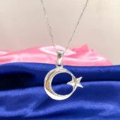 Ayyıldız Özel Boy Gümüş Erkek Kolye Zincir - 1