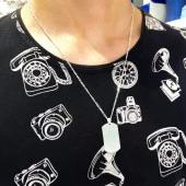 925 Gümüş Düz Boş Asker Künyesi Gümüş Erkek Kolye Zincir thumbnail 3