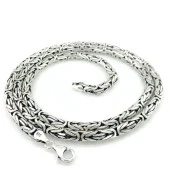 70 cm 86 gr 5 mm Düz Kalın Kral Zinciri Gümüş Erkek Kolye thumbnail 1