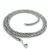 70 cm 40 gr 3 mm Düz Kral Zinciri Gümüş Erkek Kolye thumbnail 1