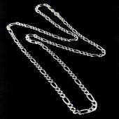 Figaro Model 4 mm 12 gr En Popüler Erkek Zinciri Gümüş Kolye - 1