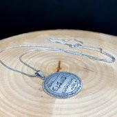 Zenginlik Duası Tılsım Madalyon Gümüş Kolye thumbnail 3