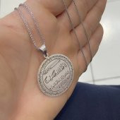Zenginlik Duası Tılsım Madalyon Gümüş Kolye thumbnail 4