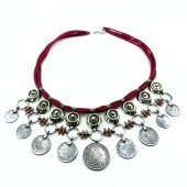 Osmanlı Gümüş Parası El Üretim Gerdanlık Küpe Gümüş Set - 3