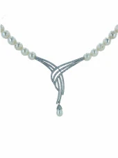 MaGümüş Suyolu Gerçek İnci Gerdanlık 925 Gümüş Kolye - 2