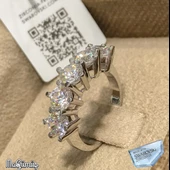 Swarovski Pırlanta Modeli Beştaş Gümüş Bayan Yüzük - 3