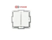 Günsan Visage Beyaz Komütatör Anahtar Çerçevesiz thumbnail 1