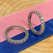 Tek Sıra Taşlı Tamtur Beyaz Altın Model Gümüş Yüzük thumbnail 3